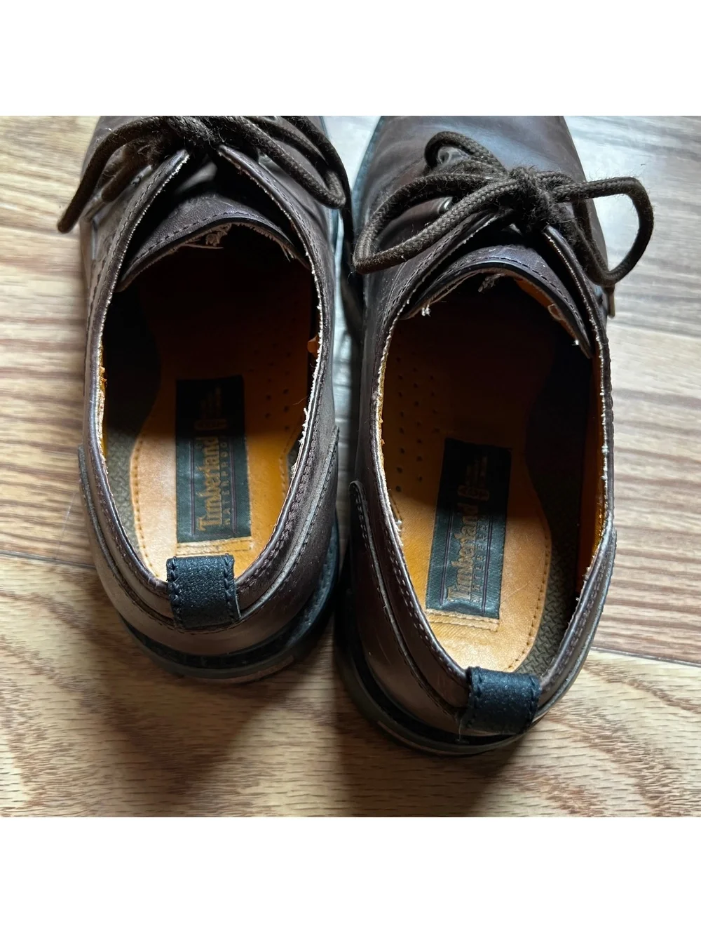 Vintage Y2K Timberland Brown Leather Derby Shoes Grunge Streetwear Classic